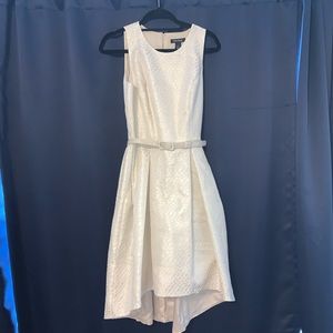 WHBM Ivory Sparkle Asymmetrical Dress